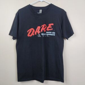 D.A.R.E. Drugs Are Really Expensive Short Sleeve Frontside Graphic Tee Medium